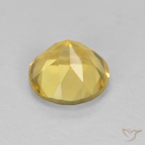 Citrino Giallo chiaro naturale da 1.36 ct, Rotondo, VVS-VS
