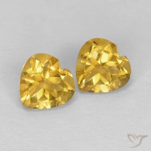 0.87ctw Naturale Arancio dorato Citrino, Cuore, VS
