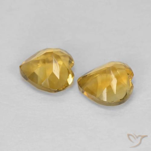 Gemme di Citrino Arancio dorato naturale da 0.84 ct, Cuore, VVS-VS