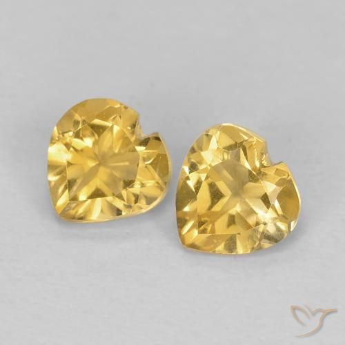0.91ctw Naturale Dorato medio Citrino, Cuore, VVS