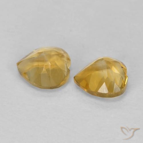 Gemme di Citrino Dorato medio naturale da 0.91 ct, Cuore, VVS