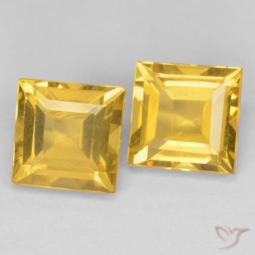 Gemme di Citrino Oro medio naturale da 2.15 ct, Quadrato, VVS-VS