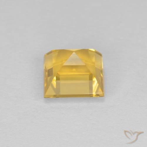 Citrino Giallo medio naturale da 1.09 ct, Quadrato, VVS-VS