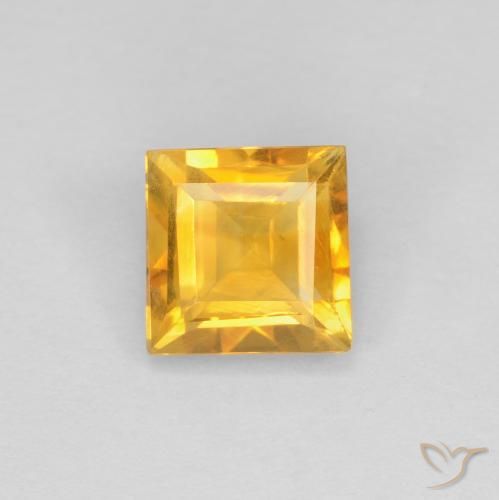 1.11ct Naturale Oro brillante Citrino, Quadrato, VS