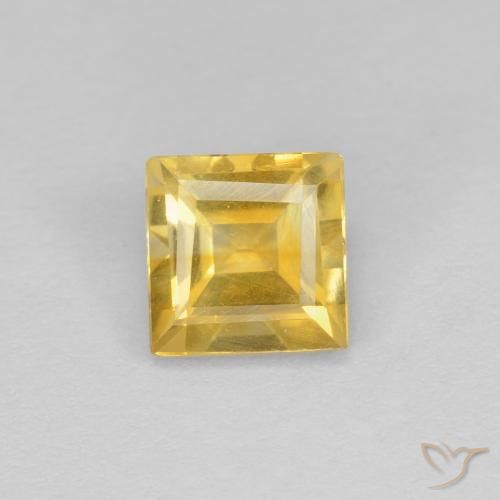 0.97ct Naturale Oro brillante Citrino, Quadrato, VS