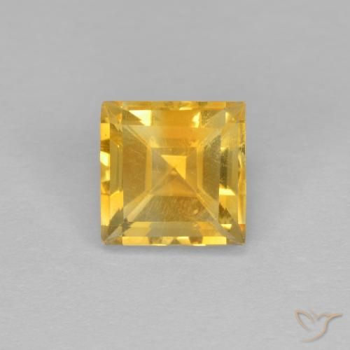 1.28ct Naturale Dorato Citrino, Quadrato, VVS-VS