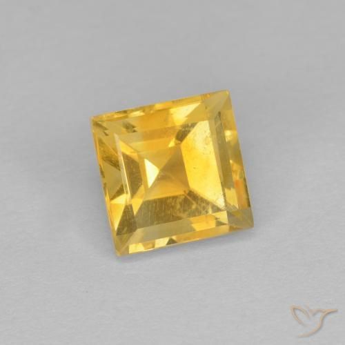 Citrino Dorato naturale da 1.28 ct, Quadrato, VVS-VS