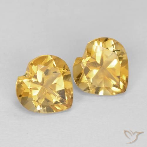Gemme di Citrino Arancio Dorato Profondo naturale da 1.38 ct, Cuore, VVS-VS