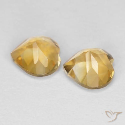 Gemme di Citrino Arancio Dorato Profondo naturale da 1.38 ct, Cuore, VVS-VS