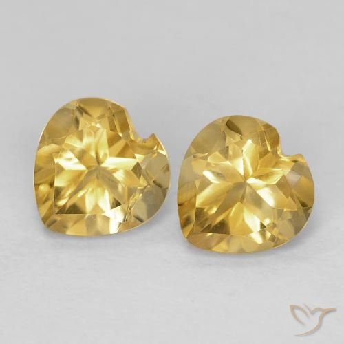 1.48ctw Naturale Arancio dorato Citrino, Cuore, VS