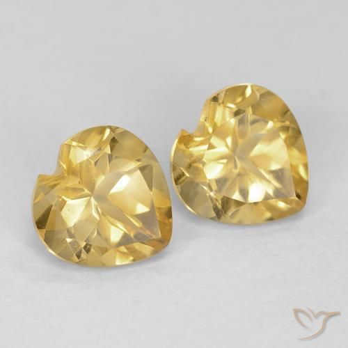 Gemme di Citrino Arancio dorato naturale da 1.48 ct, Cuore, VS