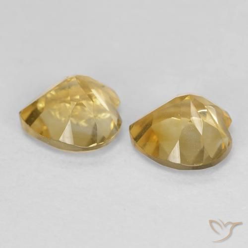 Gemme di Citrino Arancio dorato naturale da 1.48 ct, Cuore, VS