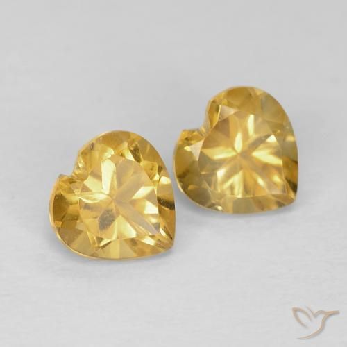 Gemme di Citrino Arancio dorato naturale da 0.92 ct, Cuore, VVS