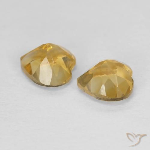 Gemme di Citrino Arancio dorato naturale da 0.92 ct, Cuore, VVS