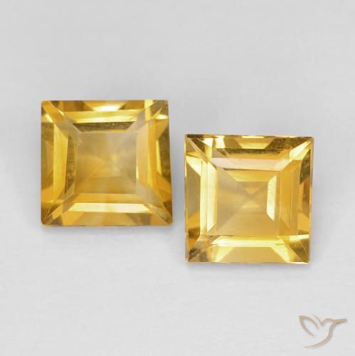 Gemme di Citrino Oro profondo naturale da 1.72 ct, Quadrato, VVS-VS
