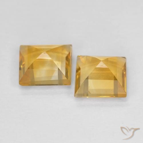 Gemme di Citrino Oro profondo naturale da 1.72 ct, Quadrato, VVS-VS