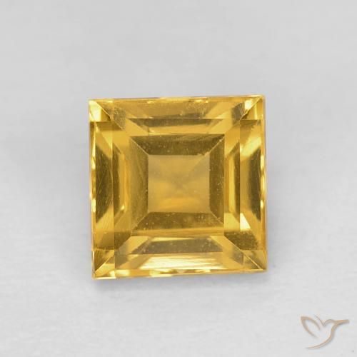 1.24ct Naturale Oro profondo Citrino, Quadrato, VVS-VS