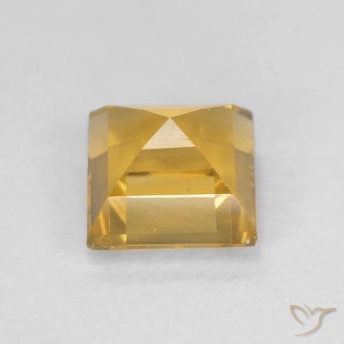 Citrino Oro profondo naturale da 1.24 ct, Quadrato, VVS-VS
