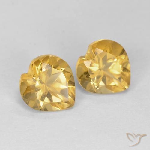 Gemme di Citrino Dorato medio naturale da 1.61 ct, Cuore, VVS