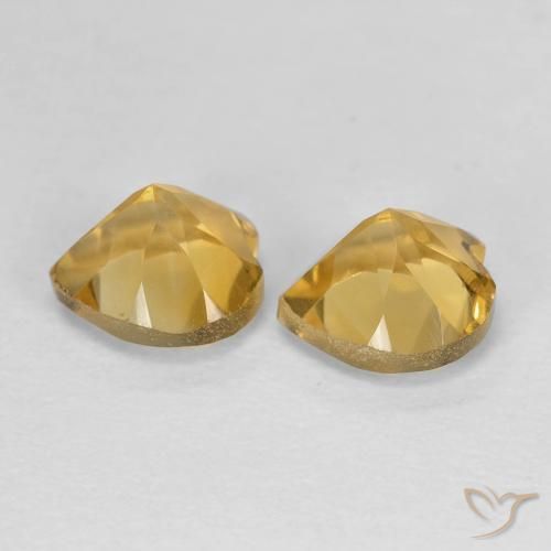 Gemme di Citrino Dorato medio naturale da 1.61 ct, Cuore, VVS