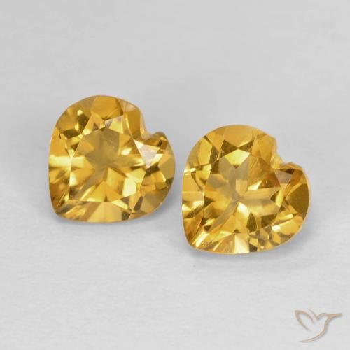 1.49ctw Naturale Oro profondo Citrino, Cuore, VVS