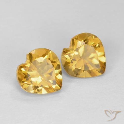 Gemme di Citrino Oro profondo naturale da 1.49 ct, Cuore, VVS