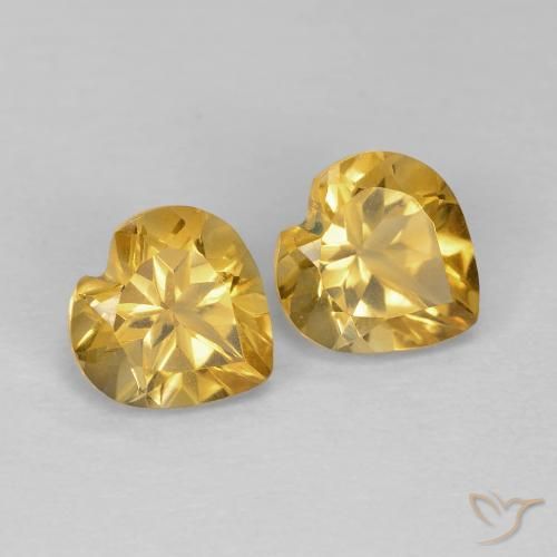 Gemme di Citrino Dorato medio naturale da 1.55 ct, Cuore, VVS