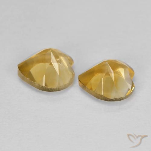 Gemme di Citrino Dorato medio naturale da 1.55 ct, Cuore, VVS