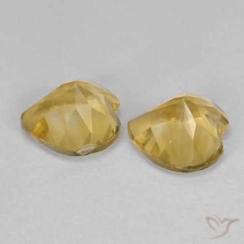 Gemme di Citrino Giallo dorato naturale da 1.43 ct, Cuore, VVS