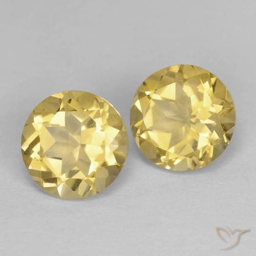 Gemme di Citrino Oro brillante naturale da 2.44 ct, Taglio rotondo, VVS