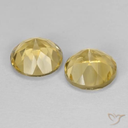 Gemme di Citrino Oro brillante naturale da 2.44 ct, Taglio rotondo, VVS