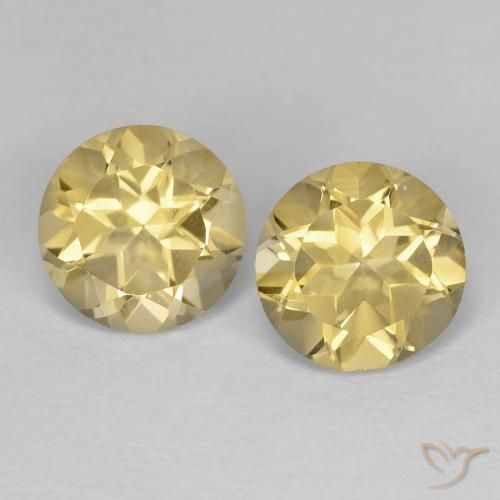 2.29ctw Naturale Giallo dorato Citrino, Rotondo, VVS