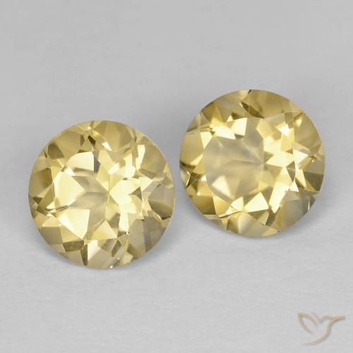 Gemme di Citrino Giallo dorato naturale da 2.29 ct, Rotondo, VVS