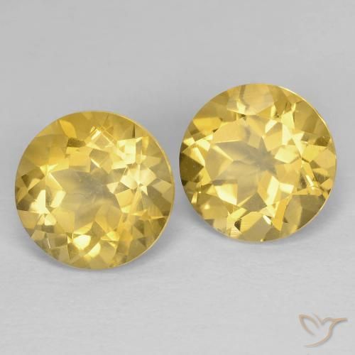 Gemme di Citrino Oro medio naturale da 3.80 ct, Rotondo, VS