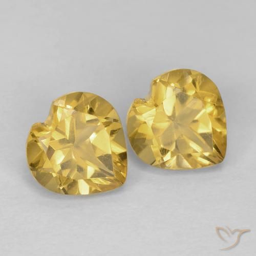 Gemme di Citrino Oro medio naturale da 1.53 ct, Cuore, VVS