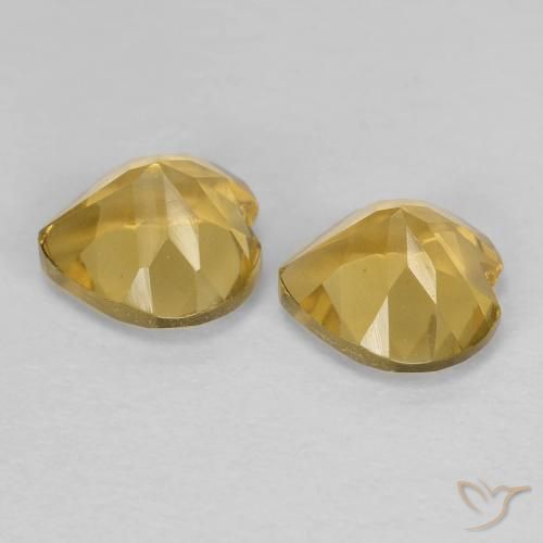 Gemme di Citrino Oro medio naturale da 1.53 ct, Cuore, VVS