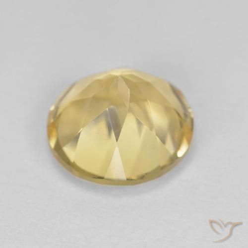 Citrino Giallo chiaro naturale da 1.33 ct, Rotondo, VVS