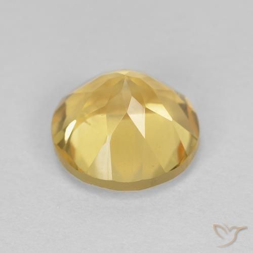 Citrino Oro chiaro naturale da 1.32 ct, Rotondo, VVS