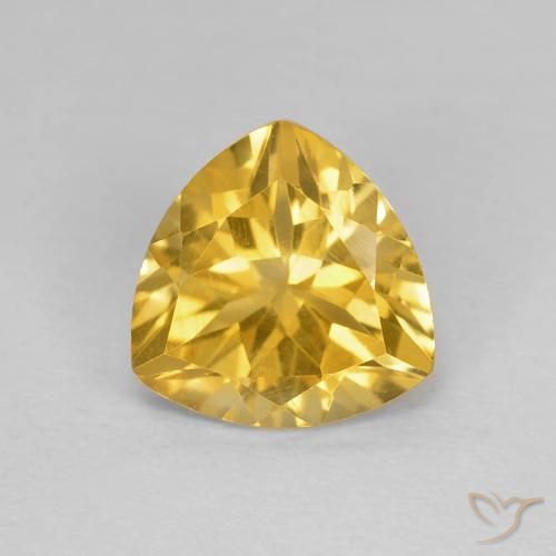 1.63ct Naturale Dorato Citrino, Taglio trillion, VVS
