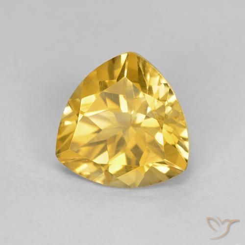 Citrino Dorato naturale da 1.63 ct, Taglio trillion, VVS