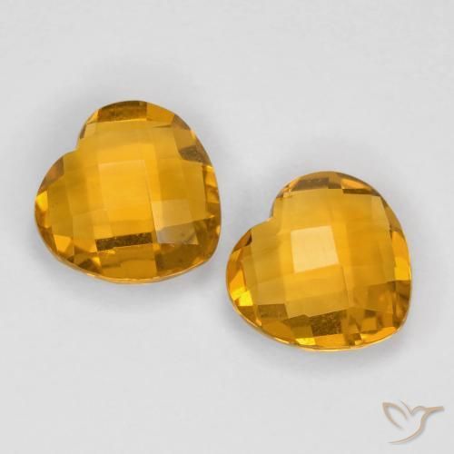 Gemme di Citrino Arancio-Oro naturale da 3.00 ct, Cuore, VVS