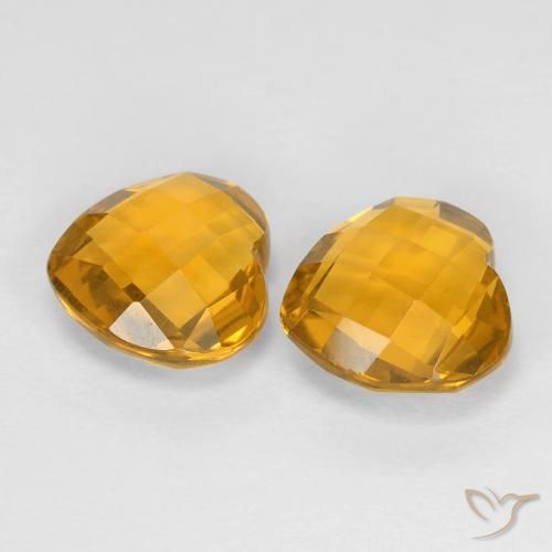 Gemme di Citrino Arancio-Oro naturale da 3.00 ct, Cuore, VVS