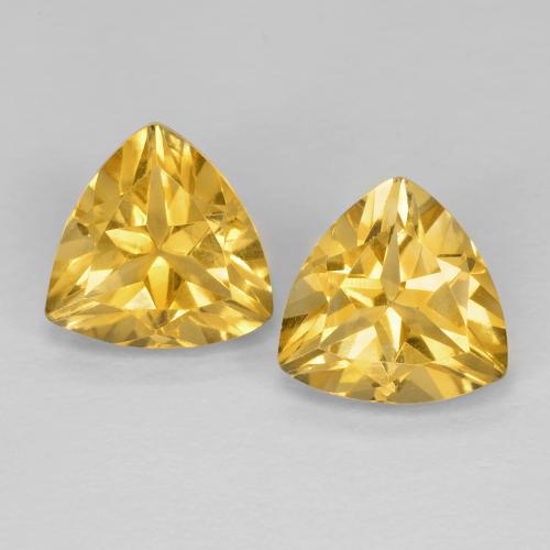 Gemme di citrino oro medio naturale da 3,16 ct, trillion, VVS-VS