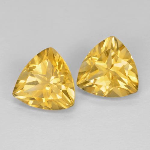 Gemme di citrino oro medio naturale da 3,16 ct, trillion, VVS-VS