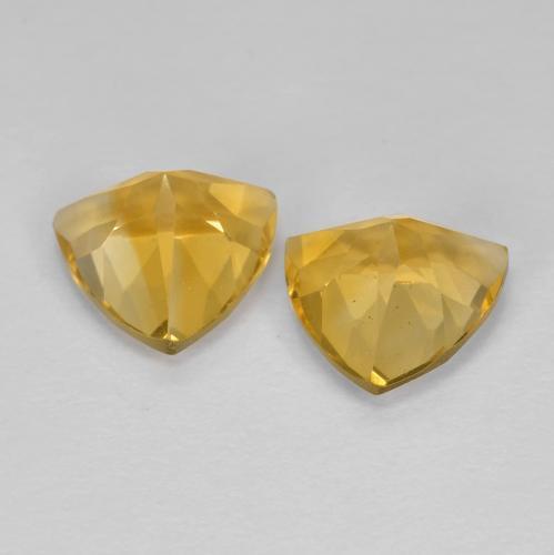 Gemme di citrino oro medio naturale da 3,16 ct, trillion, VVS-VS