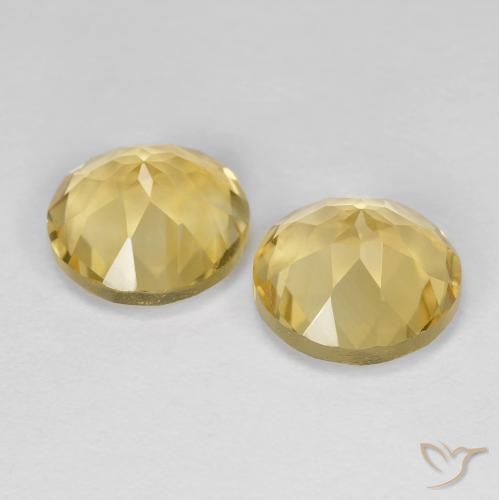 Gemme di Citrino Giallo dorato naturale da 3.72 ct, Rotondo, VVS