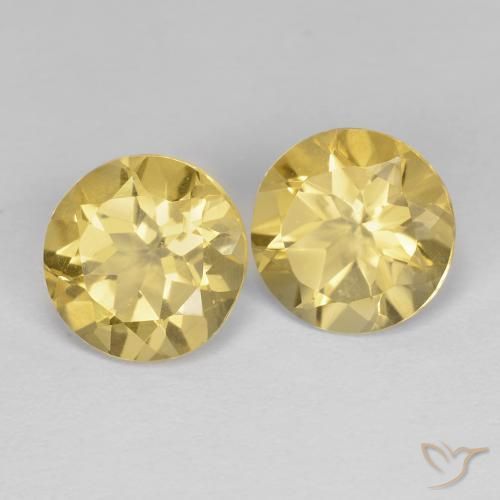 Gemme di Citrino Dorato naturale da 3.30 ct, Rotondo, VVS