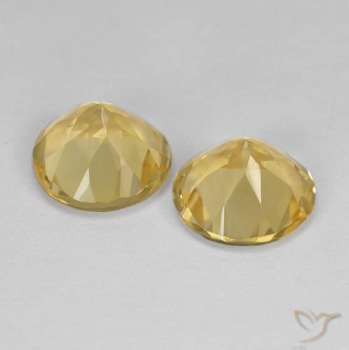 Gemme di Citrino Dorato naturale da 3.30 ct, Rotondo, VVS