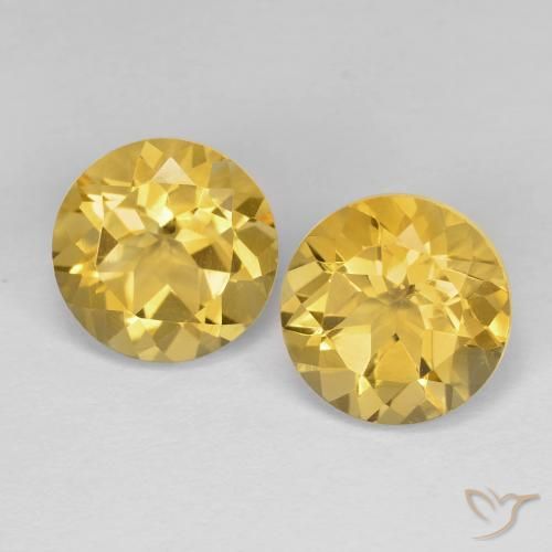 3.84ctw Naturale Dorato medio Citrino, Rotondo, VVS