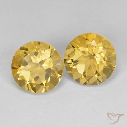 Gemme di Citrino Dorato medio naturale da 3.84 ct, Rotondo, VVS